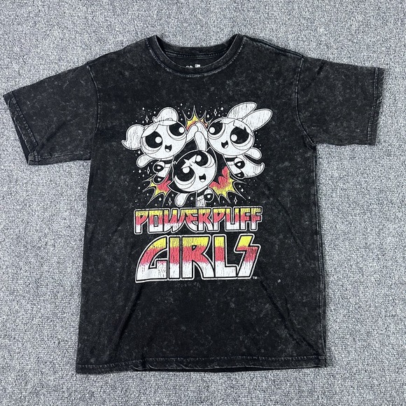 Cartoon Network Tops - Cartoon Network The Powerpuff Girls Vintage T-Shirt Black Faded Size XS Y2K